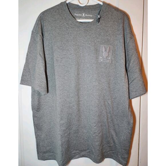 NWOT Psycho Bunny T-shirt Men Grey Sz 7 Or XL, Embroidered Logo - Picture 1 of 7